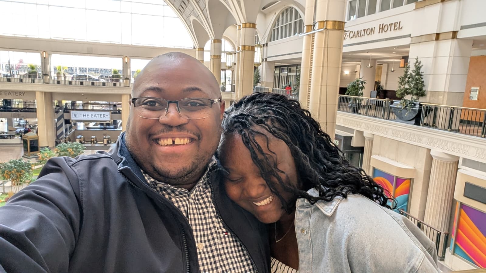 Jean-Philippe and Ketsia at the Ritz-Carlton Hotel